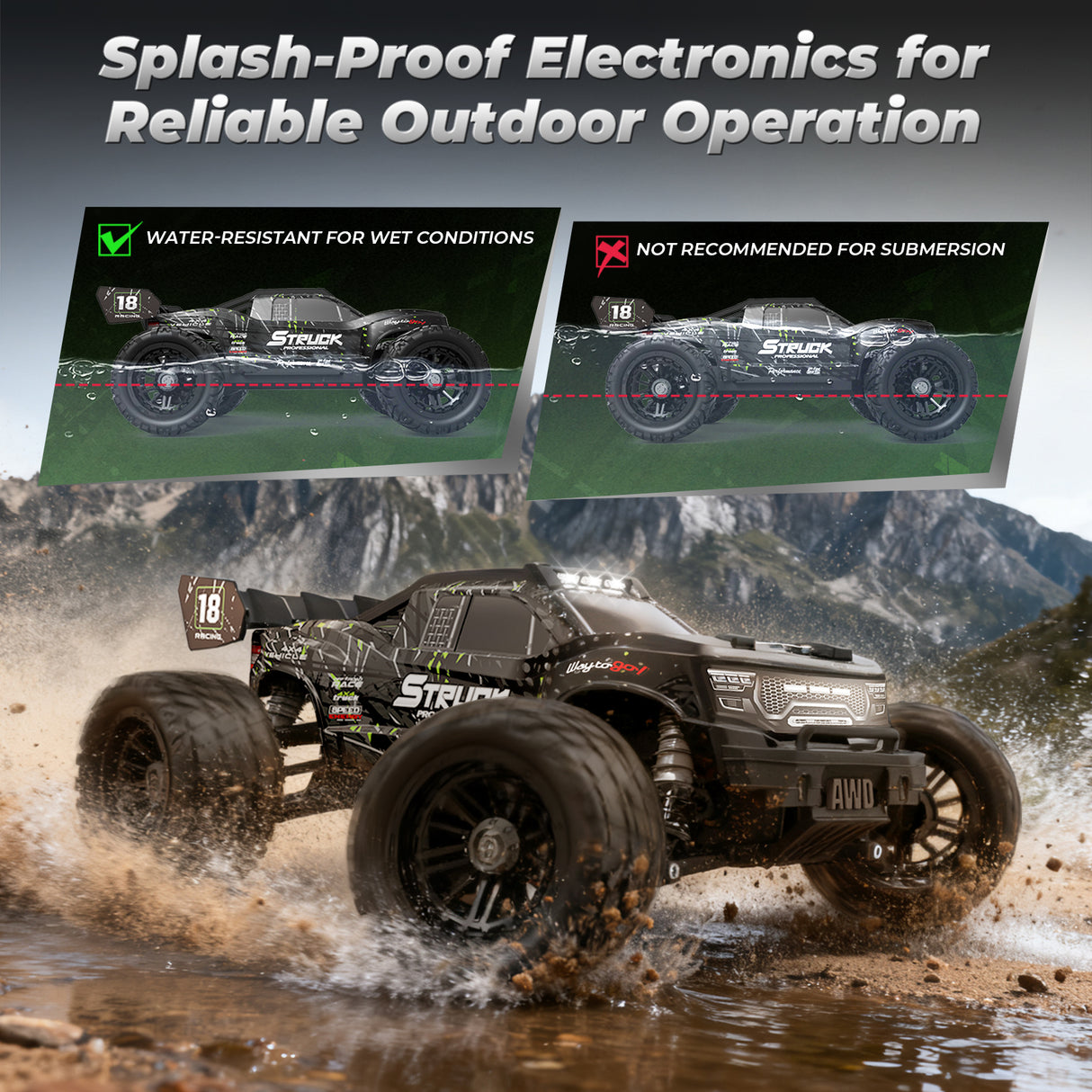 HAIBOXING 18872 1/18 Brushed RC Buggy Car with 2 Batteries