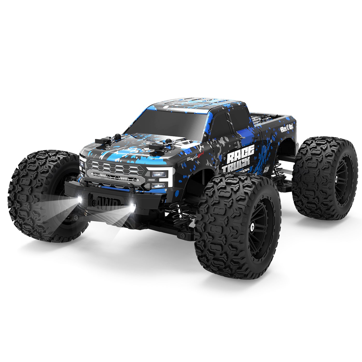 HAIBOXING 18859E(Blue) 1/18 Brushed RC Truck with 2 Batteries