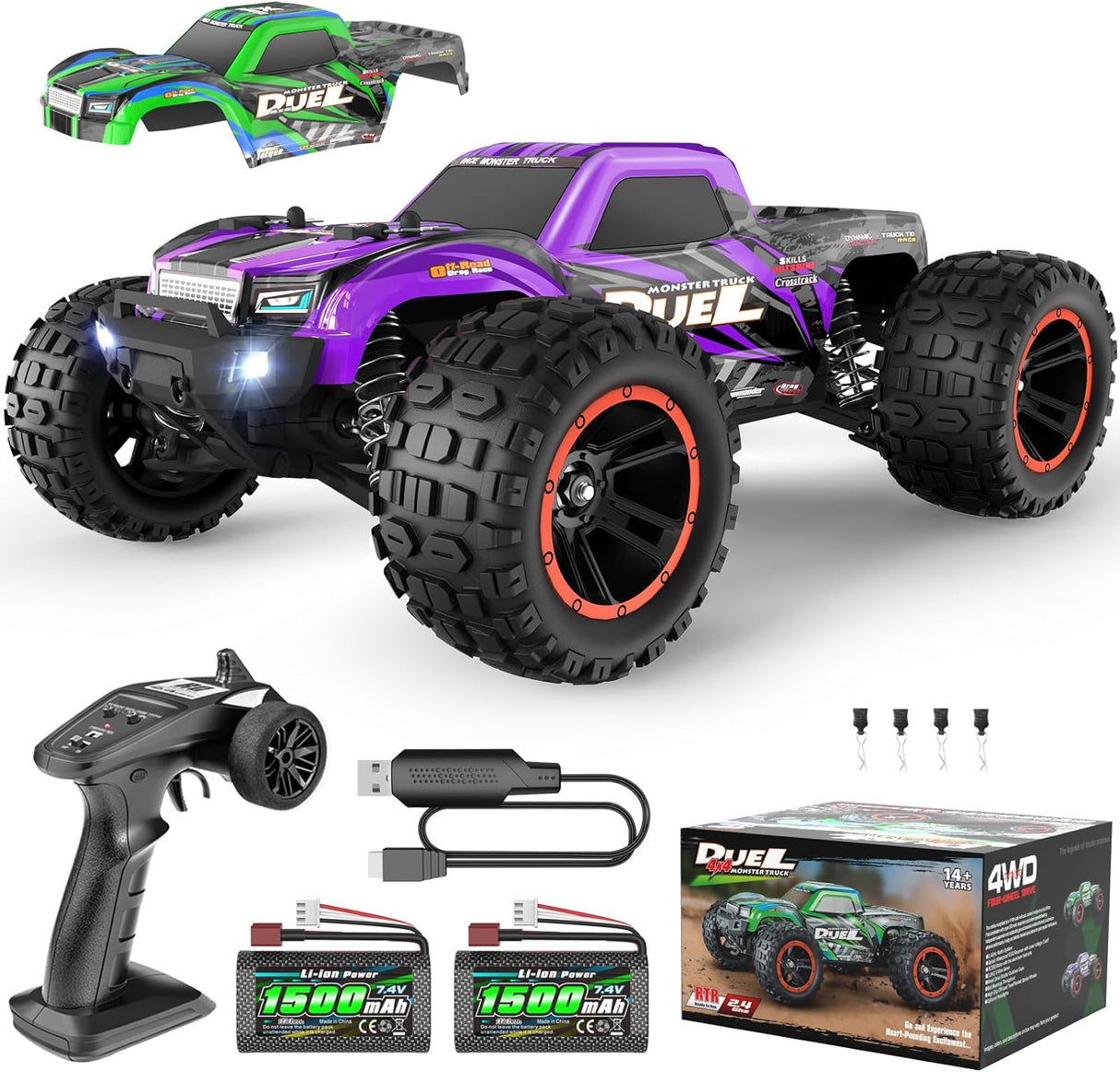 HAIBOXING 2105 1/14 Brushed RC Truck with 2 Batteries