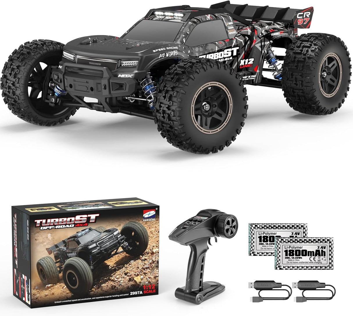 HAIBOXING 2997A 1/12 Brushed RC Buggy with 2 Batteries