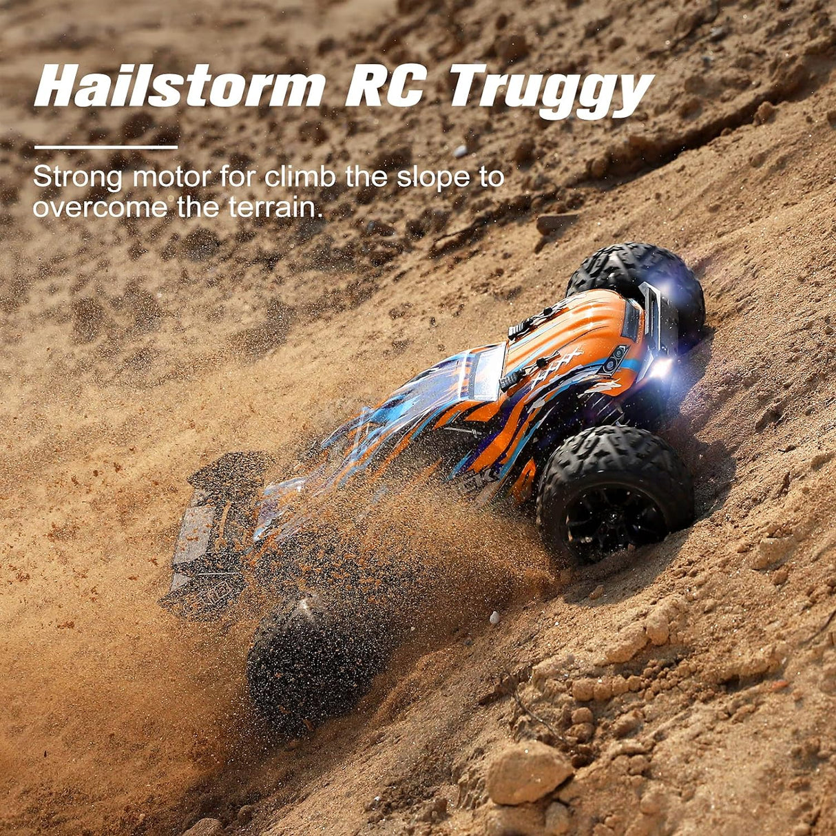HAIBOXING 18858(Orange) 1/18 Brushed RC Buggy with 2 Batteries