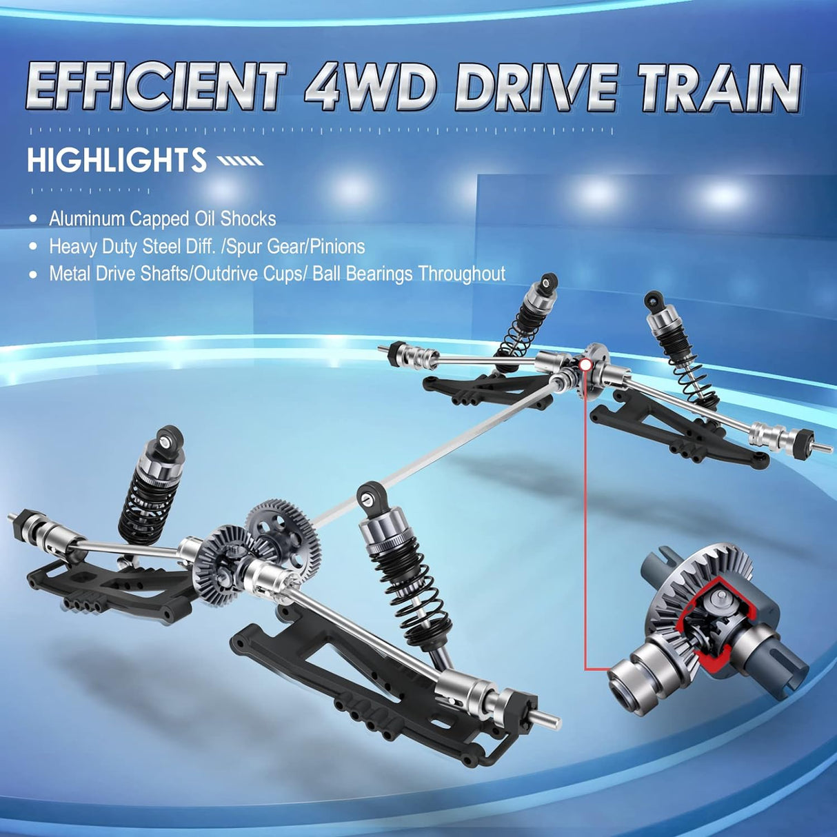 HAIBOXING 903 1/12 Brushed RC Truck with 2 Batteries