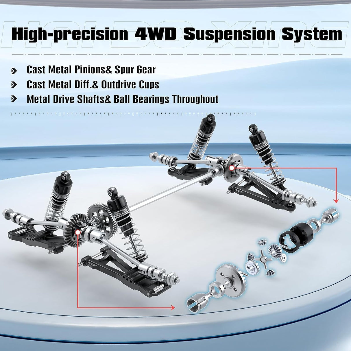 HAIBOXING 2105 1/14 Brushed RC Truck with 2 Batteries