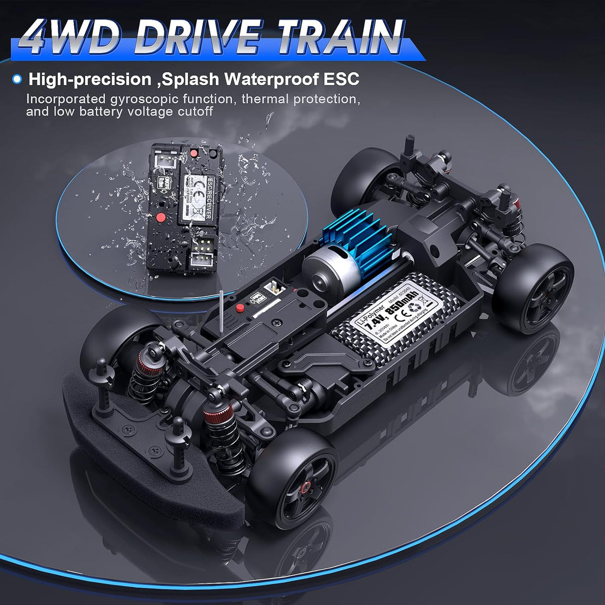 HAIBOXING 2197 1/18 Brushed RC Drift Car with 2 Batteries