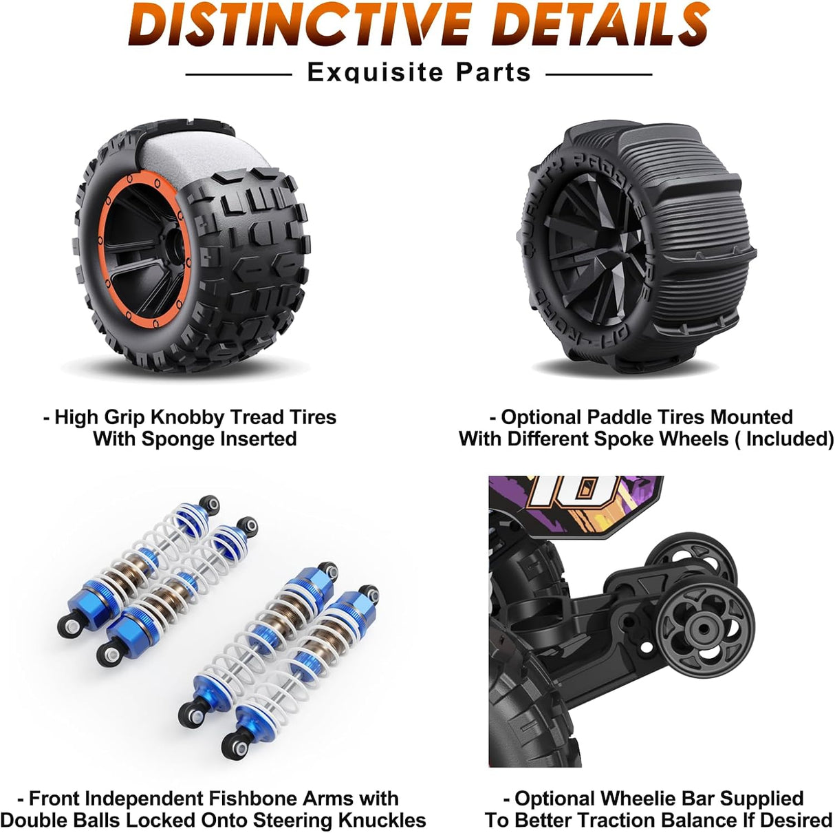 HAIBOXING 16890A(Orange) 1/16 Brushless RC Buggy with 2 Batteries