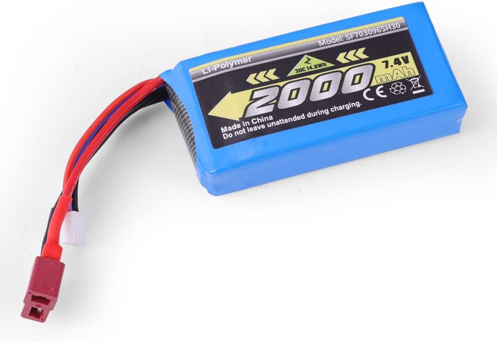 HAIBOXING RC Car Li-Po Batteries, 1/12th Scale Spare Parts 7.4V 2000mAh Upgraded Batteries Apply to 903A & 903 & 2997A
