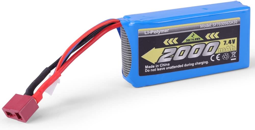 HAIBOXING RC Car Li-Po Batteries, 1/12th Scale Spare Parts 7.4V 2000mAh Upgraded Batteries Apply to 903A & 903 & 2997A