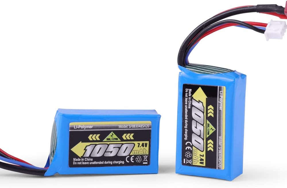 HAIBOXING RC Car Li-Po Batters, 1/16th Scale Spare Parts 7.4V 1050mAh Upgraded Batteries Apply for 16890A & 16889A