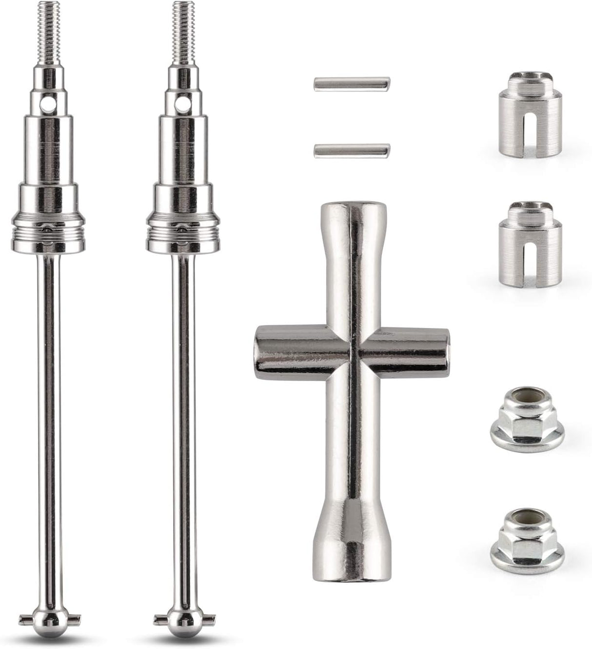 HAIBOXING 1/18 RC Cars Spare Parts Metal Front Universal Shafts & Metal Diff. Cups & Pins & Lock Nut M3 M1884 Apply to 2021 New Version 18859A & 18859 & 18858 & 18868 (M1883 &M1903)