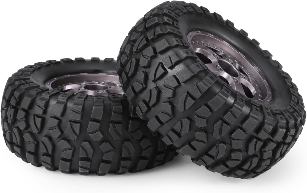 HAIBOXING RC Cars Accessories Tires, 1/12th Scale RC Buggy Spare Parts Wheel Complete 2pcs Apply to HBX 905 12815 (90140)