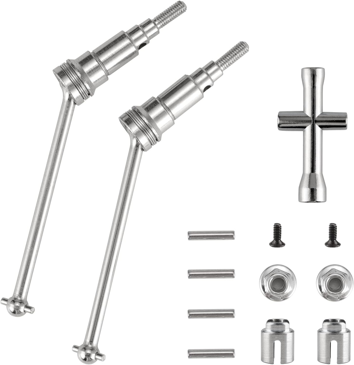 HAIBOXING 1/18 RC Cars Spare Parts Metal Front Universal Shafts & Metal Diff. Cups & Pins & Lock Nut M3 M1884 Apply to 2021 New Version 18859A & 18859 & 18858 & 18868 (M1883 &M1903)