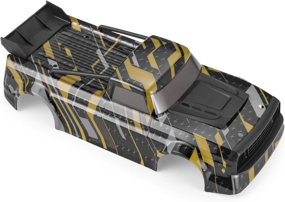 HAIBOXING Remote Control Car Spare Parts,1/18TH Drift RC Car Body Shell Black Replacement Part with Front Grill & Brackets & Hood Mount & Rear Cage &Wing Apply to 2196 (2196B01)