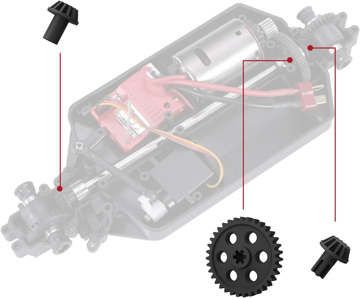 HAIBOXING 1/18th RC Car Spare Parts Spur Gear & Drive Pinions Apply to 2020 Version 18858 & 18868& 18859 (M1812)