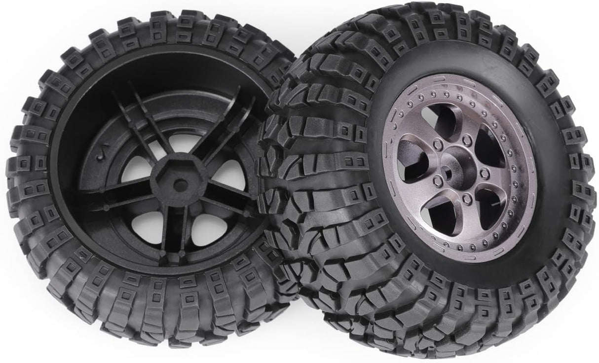 HAIBOXING RC Cars Accessories Tires, 1/12th Scale RC Buggy Spare Parts Wheel Complete 2pcs Apply to HBX 905 12815 (90140)