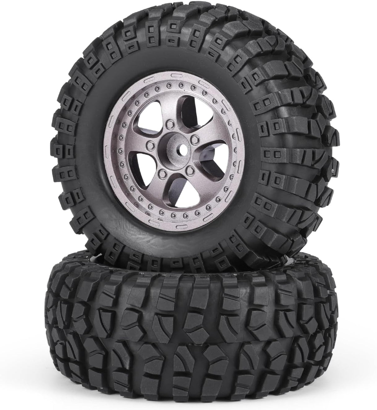 HAIBOXING RC Cars Accessories Tires, 1/12th Scale RC Buggy Spare Parts Wheel Complete 2pcs Apply to HBX 905 12815 (90140)