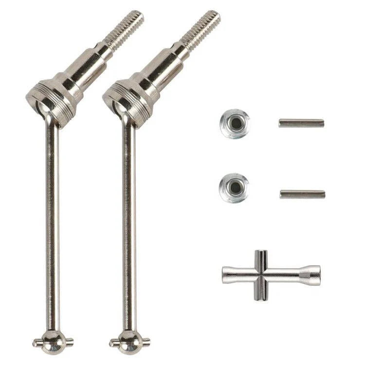 HAIBOXING 1/16TH Scale RC Cars Upgraded Spare Parts Metal Front CAD Shafts + Pins+Lock Nut M4 2pcs Apply to 16889 2105 M16105+T002