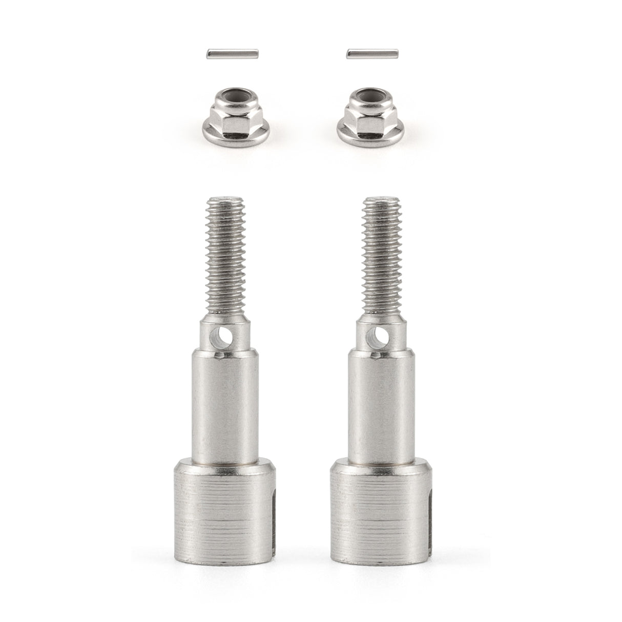 HAIBOXING M16107 Rear Metal Wheel Shafts +Pins+Lock Nut M4 for HBX2105,16889,16890A,16890SA