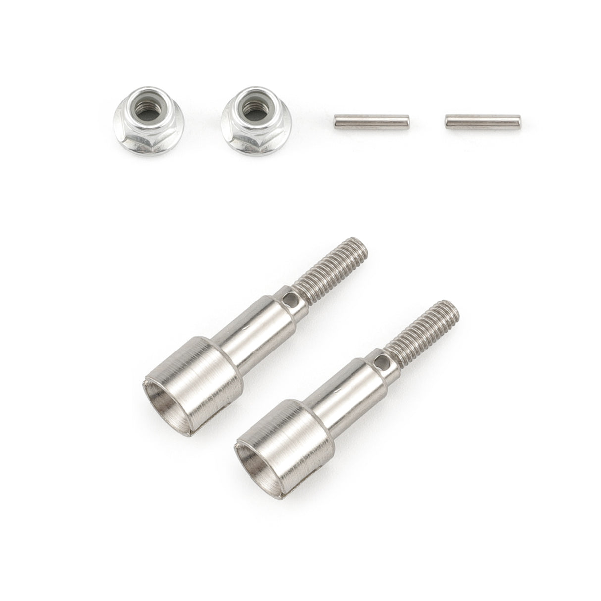 HAIBOXING M16107 Rear Metal Wheel Shafts +Pins+Lock Nut M4 for HBX2105,16889,16890A,16890SA