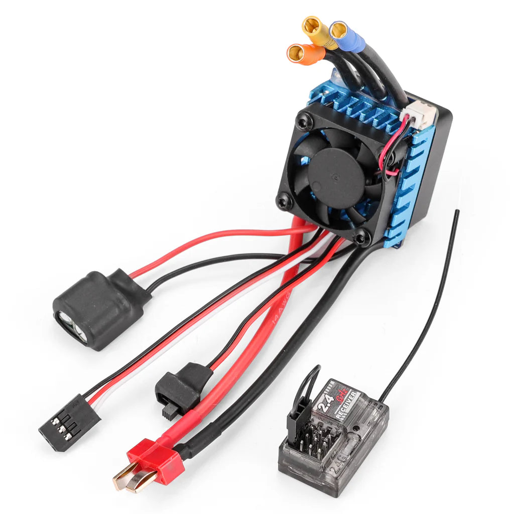 HAIBOXING 1/12TH Scale RC Car Spare Parts, Brushless Remote Control Truck Replacement 45A Brushless ESC and 2.4GHz Receiver w/Bind Plug Apply to 2997A(T2704 & E780)