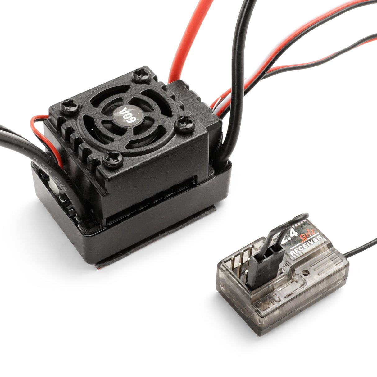 HAIBOXING 1/12TH Scale RC Car Spare Parts, Brushless Remote Control Truck Replacement 60A Brushless ESC and 2.4GHz Receiver w/Bind Plug Apply to 2997A(T2704 & E780)