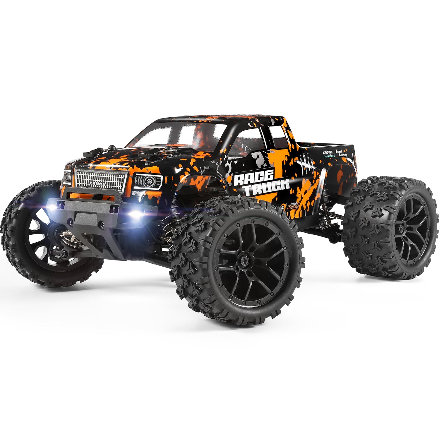 HAIBOXING 18859(Orange) 1/18 Brushed RC Truck with 2 Batteries