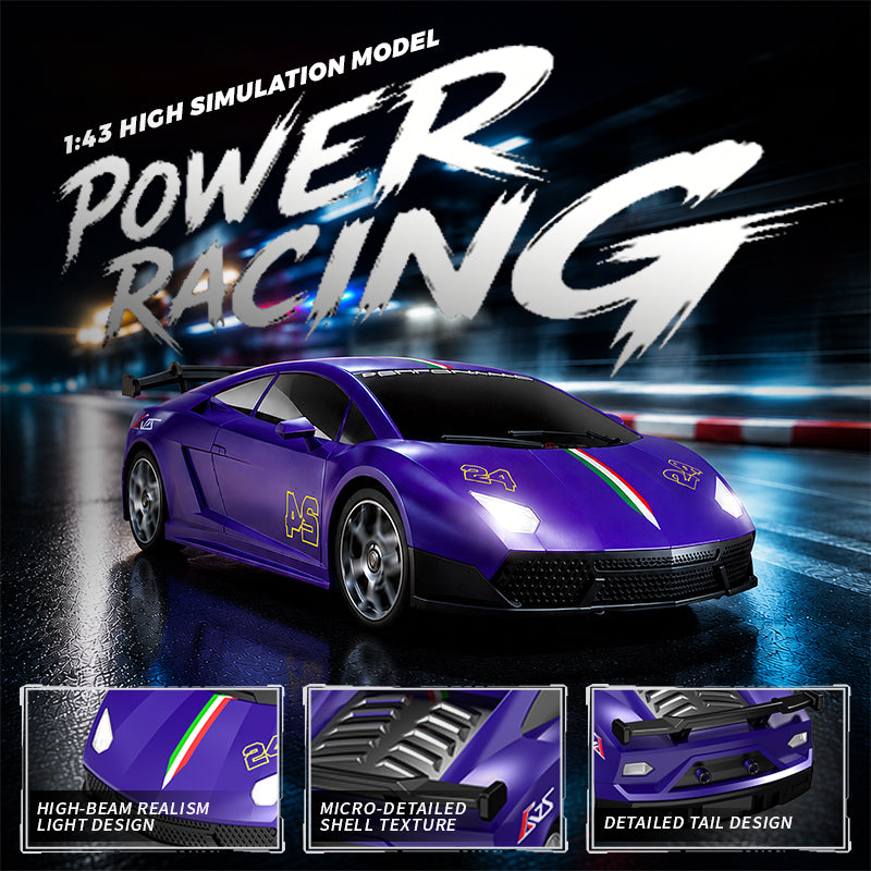 HAIBOXING 2198 1/43 Brushed RC Drift Car with 2 Batteries (Green)