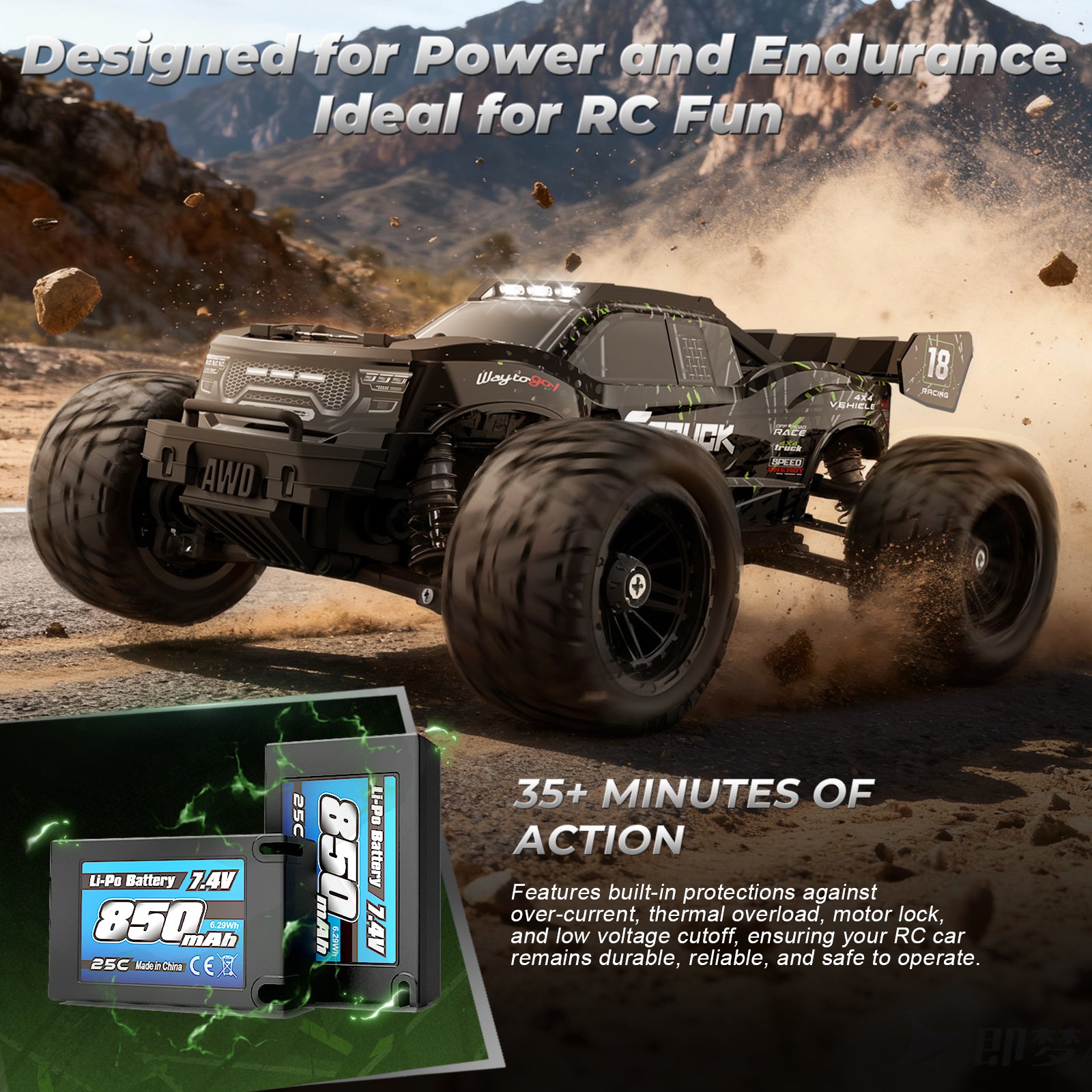 HAIBOXING 18872 1/18 Brushed RC Buggy Car – Haiboxing