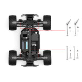 HAIBOXING M1884+P1883 Metal Drive Shafts (Front&Rear) + Wheel Shafts for 18859E,18858E,18872,18856