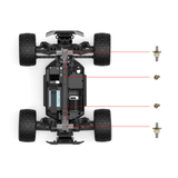 HAIBOXING P1881+P1882×2 Metal Diff. Complete（Front&Rear) +Drive Pinions for 18859E,18858E,18872,18856