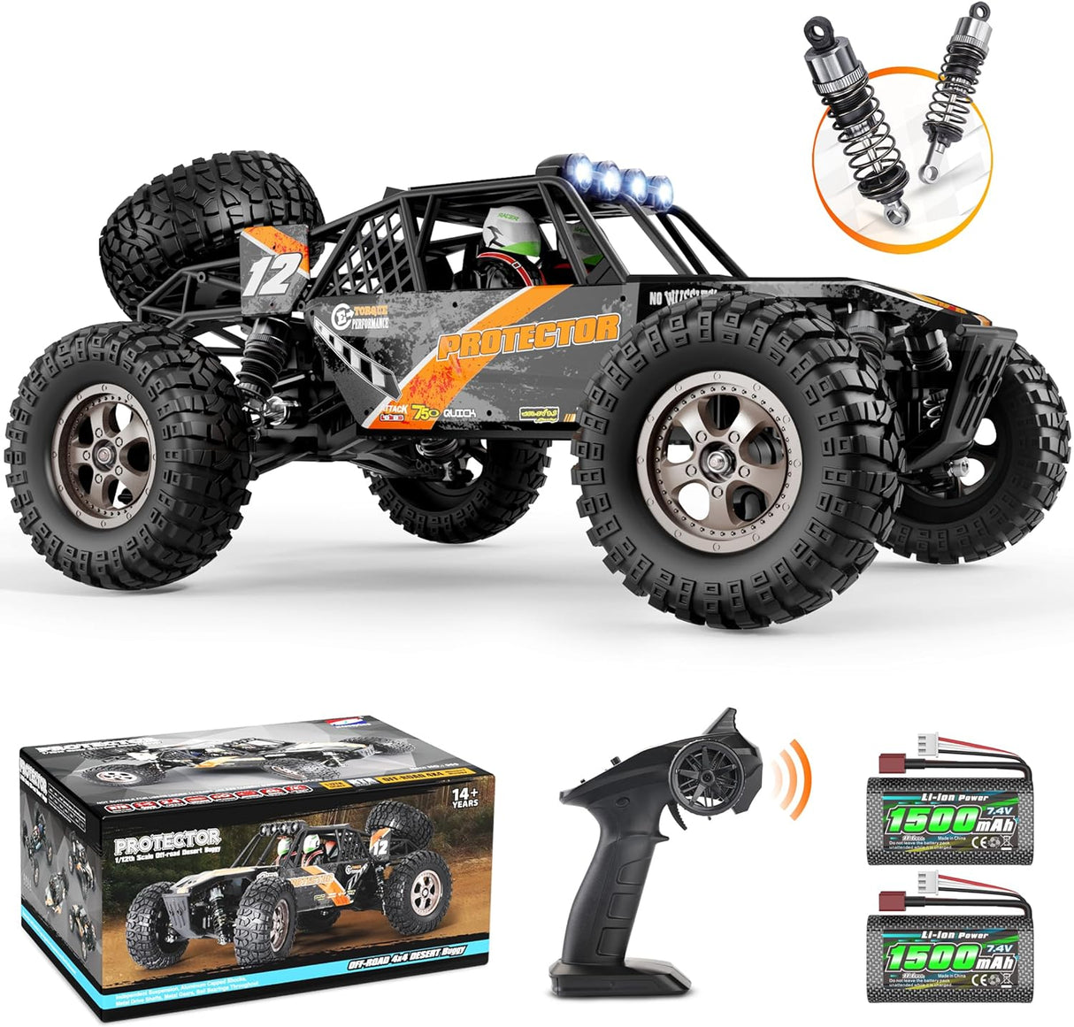HAIBOXING 905 1/12 Brushed RC Buggy with 2 Batteries