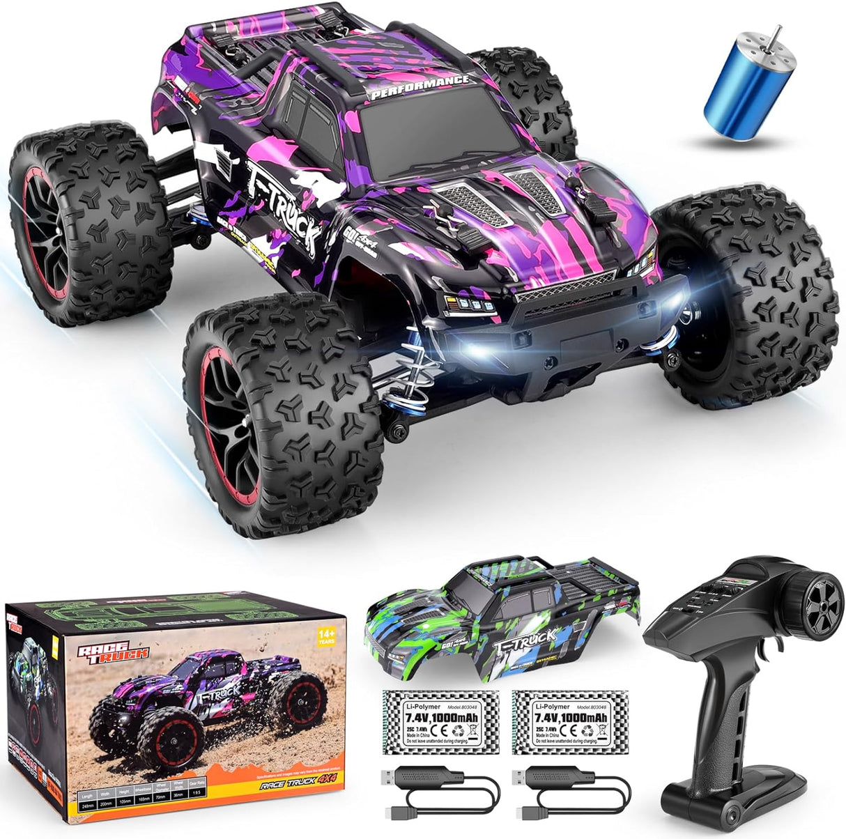 HAIBOXING 18859A 1/18 Brushless RC Truck with 2 Batteries