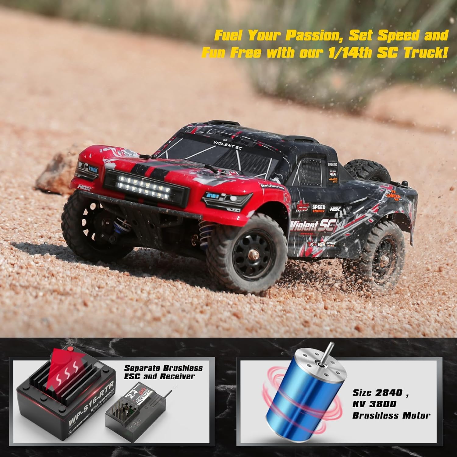 HAIBOXING 3100A 1/14 Brushless RC Short Course – Haiboxing