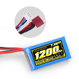 HAIBOXING RC Car T Plug 7.4V 1200mAh Li-PO Rechargeable Battery Apply for 16890A &16890SA & 3100A 2 Pack Batteries with USB Charger(18859E-E001 and E782)