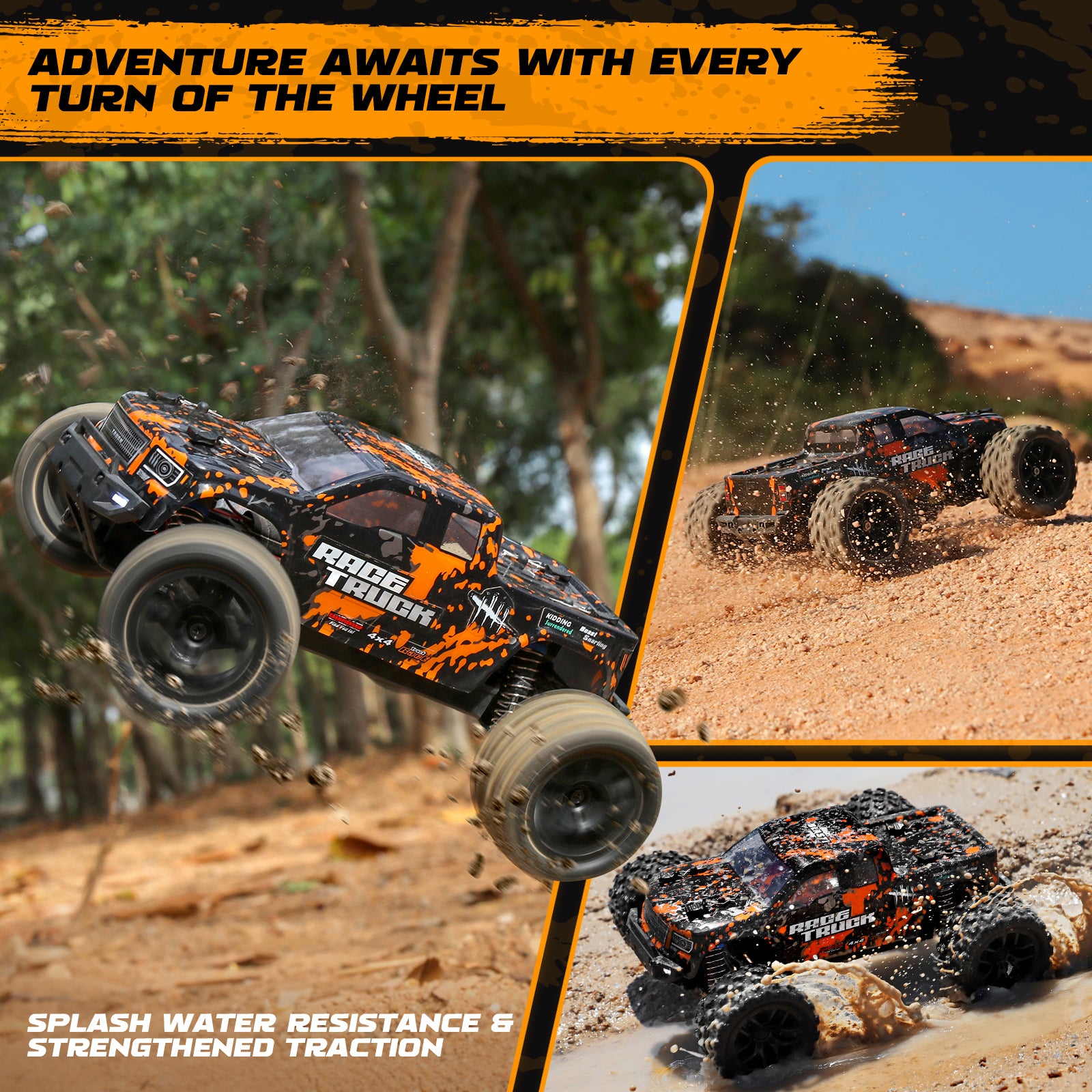 HAIBOXING 18859(Orange) 1/18 Brushed RC Truck – Haiboxing