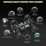 HAIBOXING 18859E(Green) 1/18 Brushed RC Truck with 2 Batteries