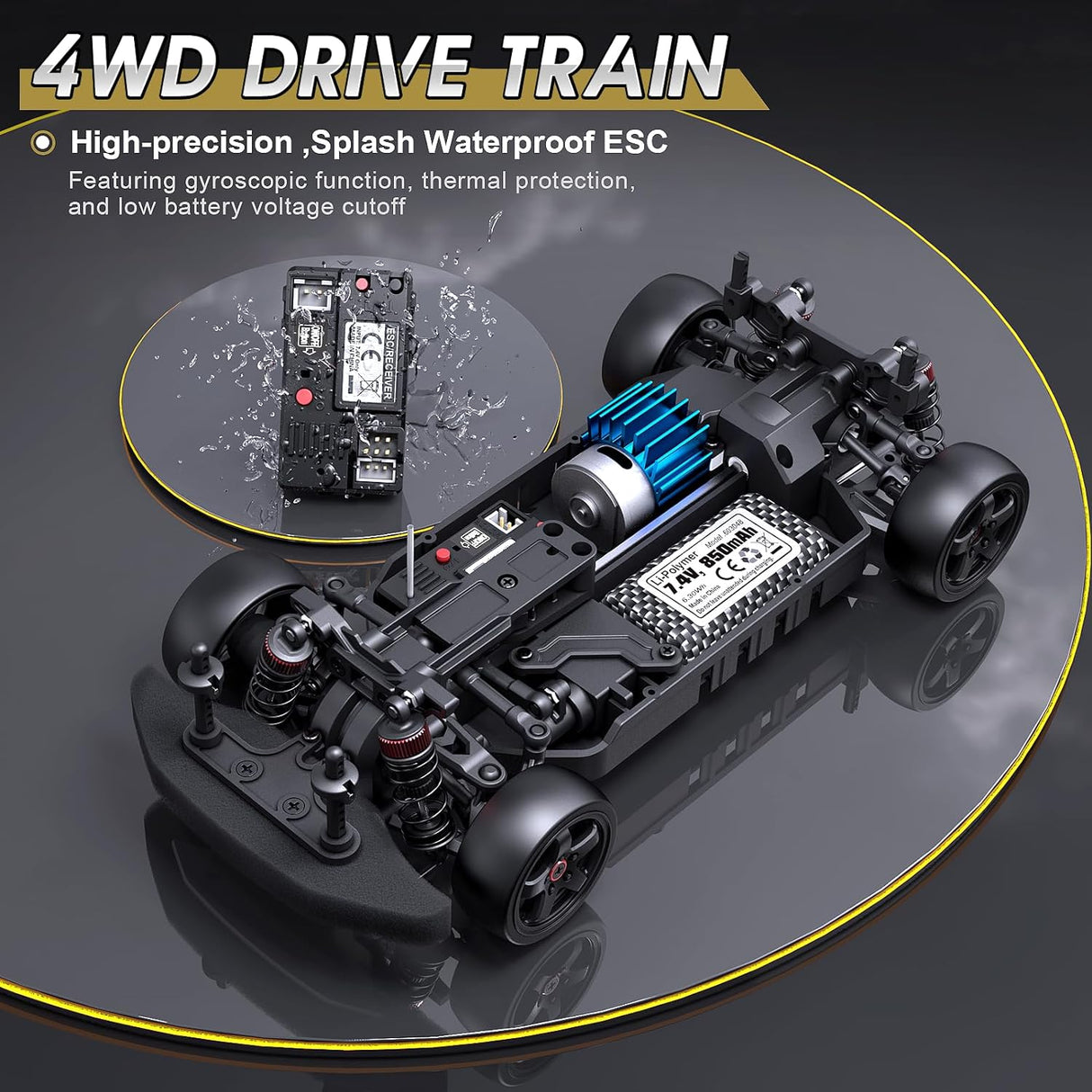 HAIBOXING 2196 1/18 Brushed RC Drift Car with 2 Batteries