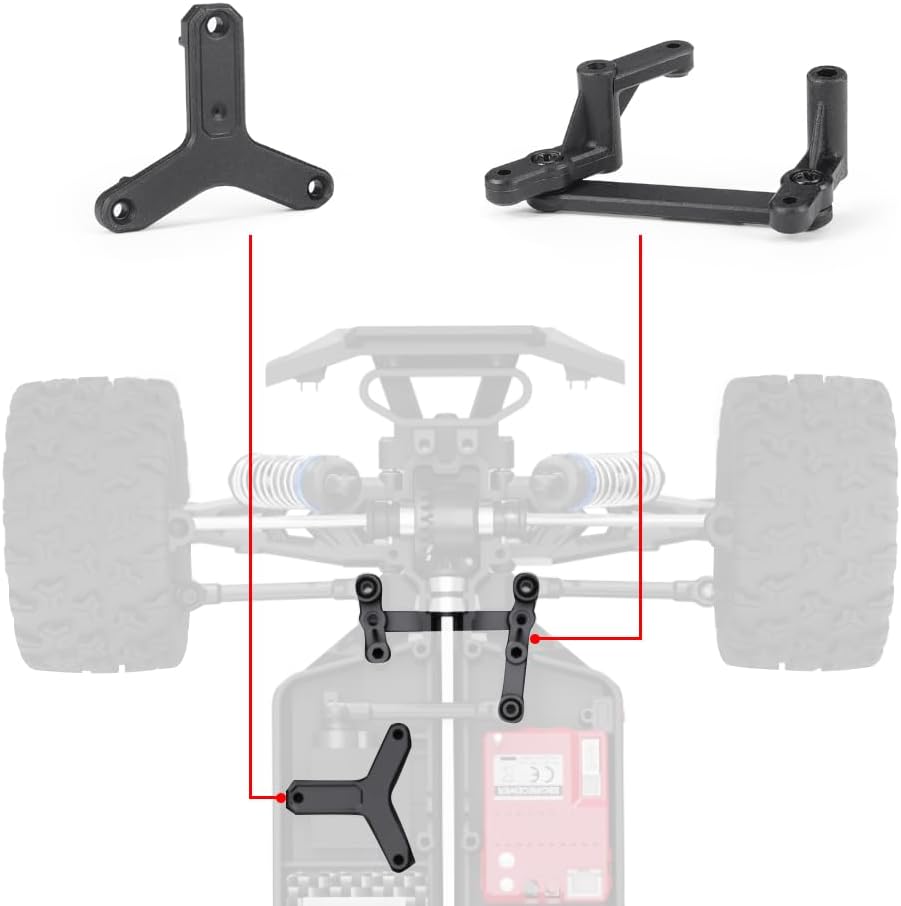 HAIBOXING RC Car 1/18TH Scale Spare Parts Steering Assembly and Servo Top Mount Apply to 2020 New Version 18868 & 18858 & 18859 & 18859A (M1814)