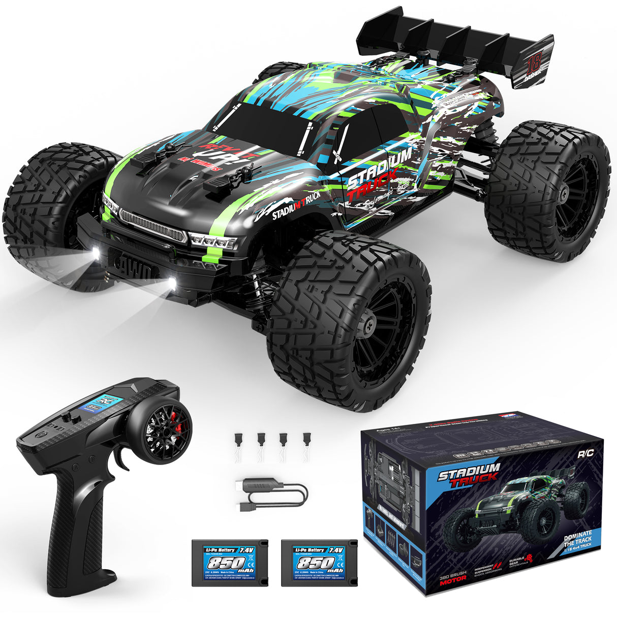 HAIBOXING 18858E(Black) 1/18 Brushed RC Buggy with 2 Batteries