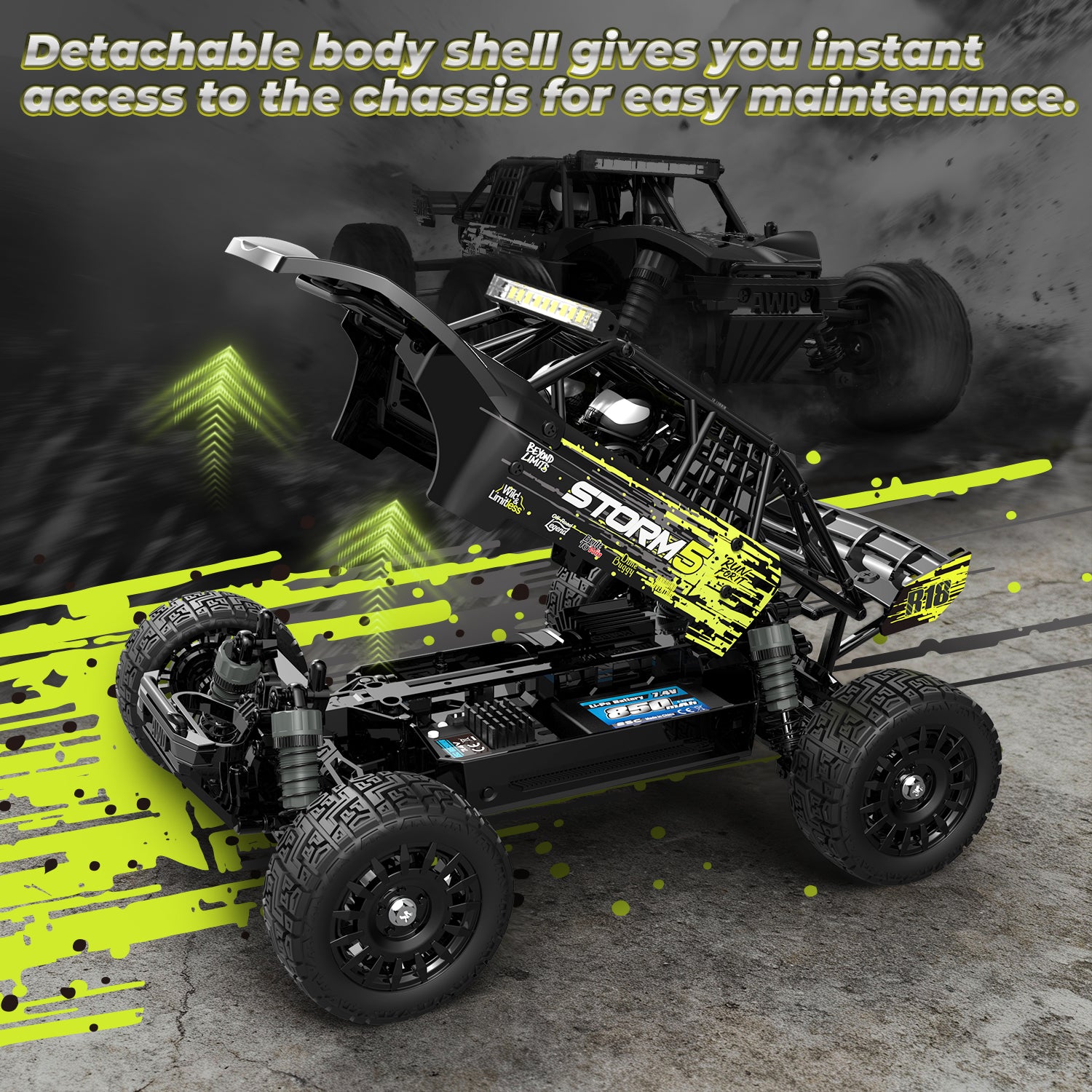 HAIBOXING 18856 1/18 Brushed RC Buggy Car – Haiboxing