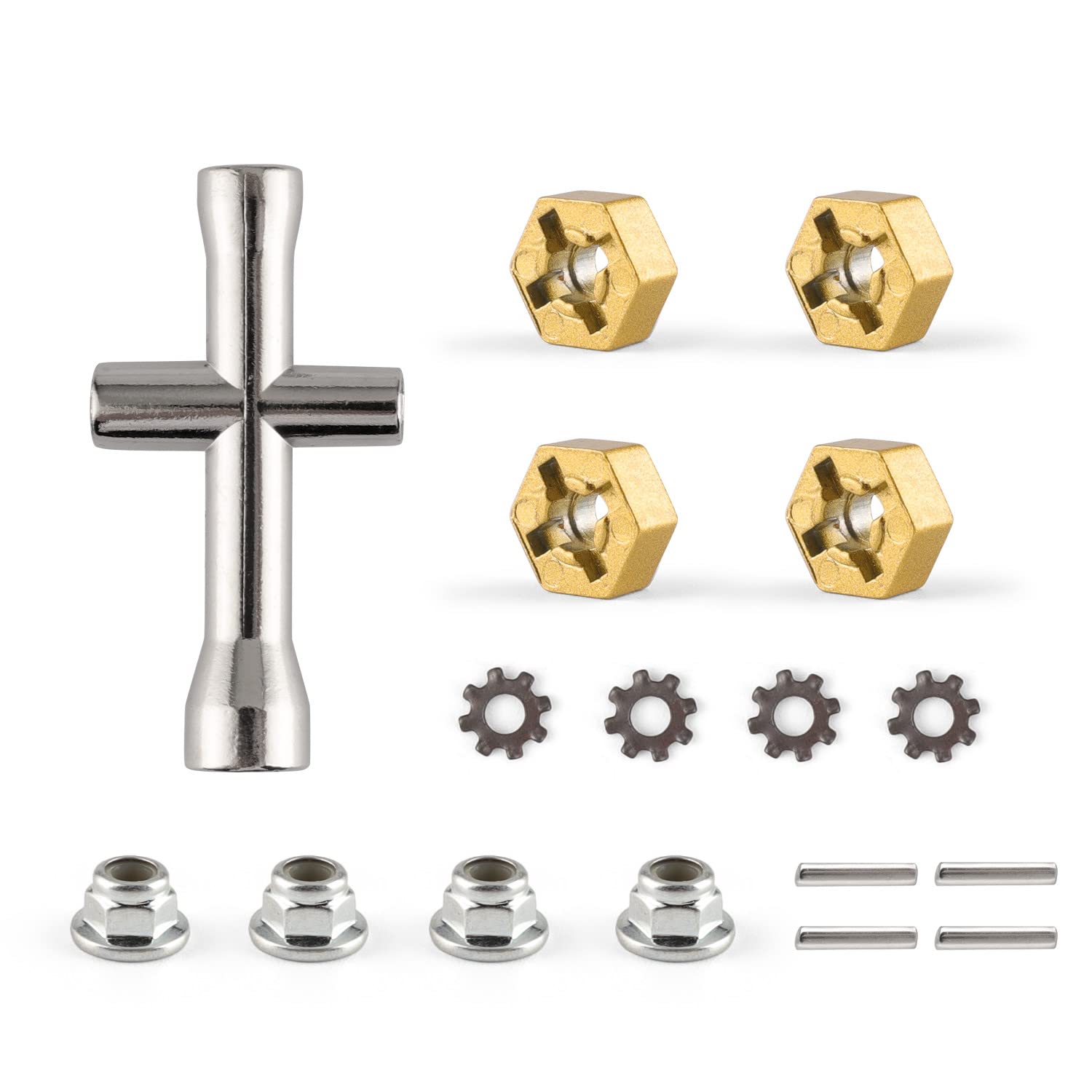 HAIBOXING 18859A Metal Wheel Hex. with Wheel Flange Lock Nut T002
