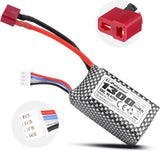 HAIBOXING Brushless RC Cars 3S Polymer Lithium-ion battery HPY 703462,1/16th 1/14 Scale Spare Parts 11.1V, 1300mAh, 14.43Wh RC Truck Upgraded Batteries Apply to 16890SA & 3100A(11113S)