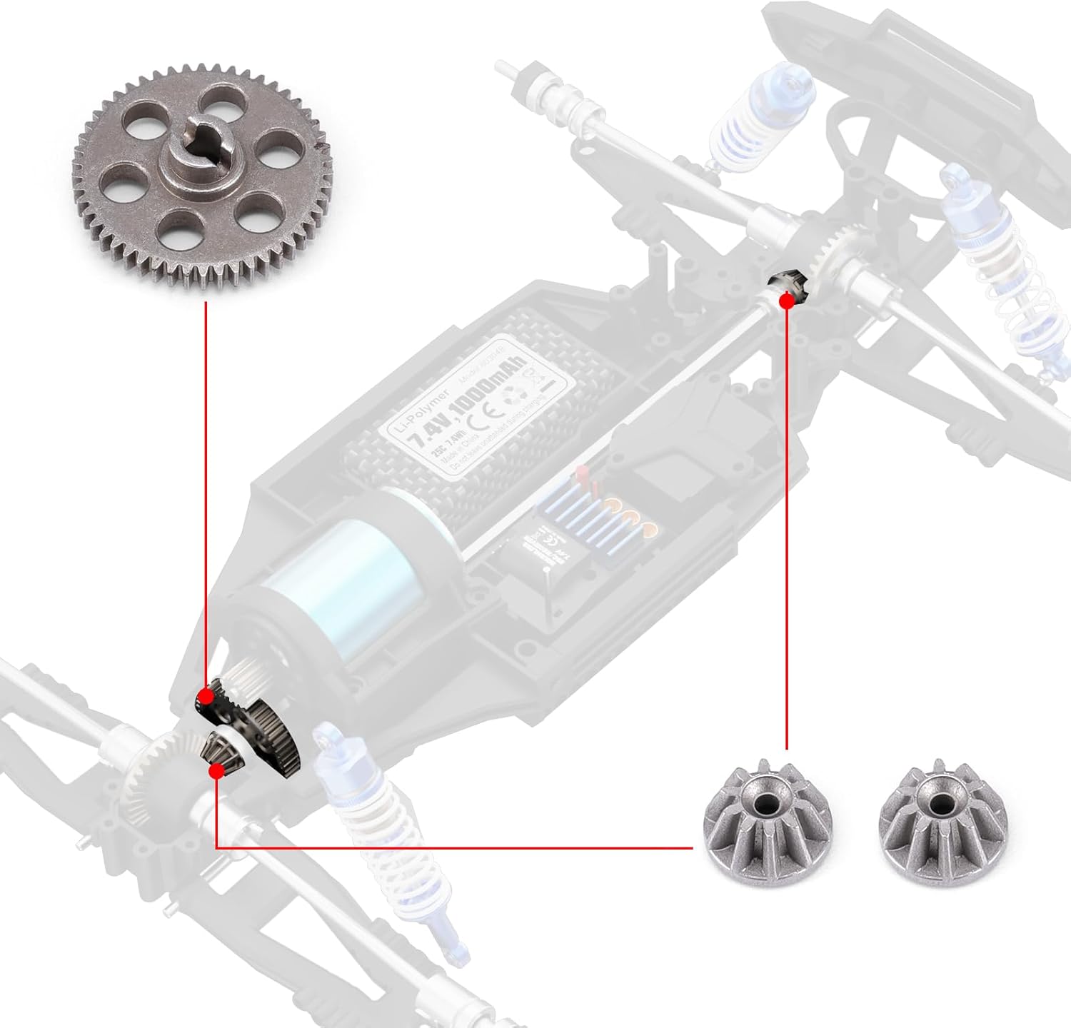 RC RC Parts Car Spare Parts Truck Wheels Complete(Front/Rear) 2pcs