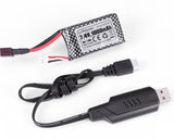 HAIBOXING RC Car T Plug 7.4V 1000mAh Li-PO Rechargeable Battery Apply for 18859 & 18858 &18868 & 18859A & 16889 & 16890A 2pcs Batteries with USB Charger(18859E-E001 and M16150)