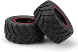 HAIBOXING RC Cars Accessories Tires, 1/12th Scale Brushless RC Truck Spare Parts Wheel Complete Red 2pcs Apply to HBX 903 & 903A (90115B)