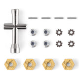 HAIBOXING RC Car 1/18 Scale Spare Part for 2021 New Version 18859A Metal Wheel Hex. with Wheel Flange Lock Nut T002 T2121