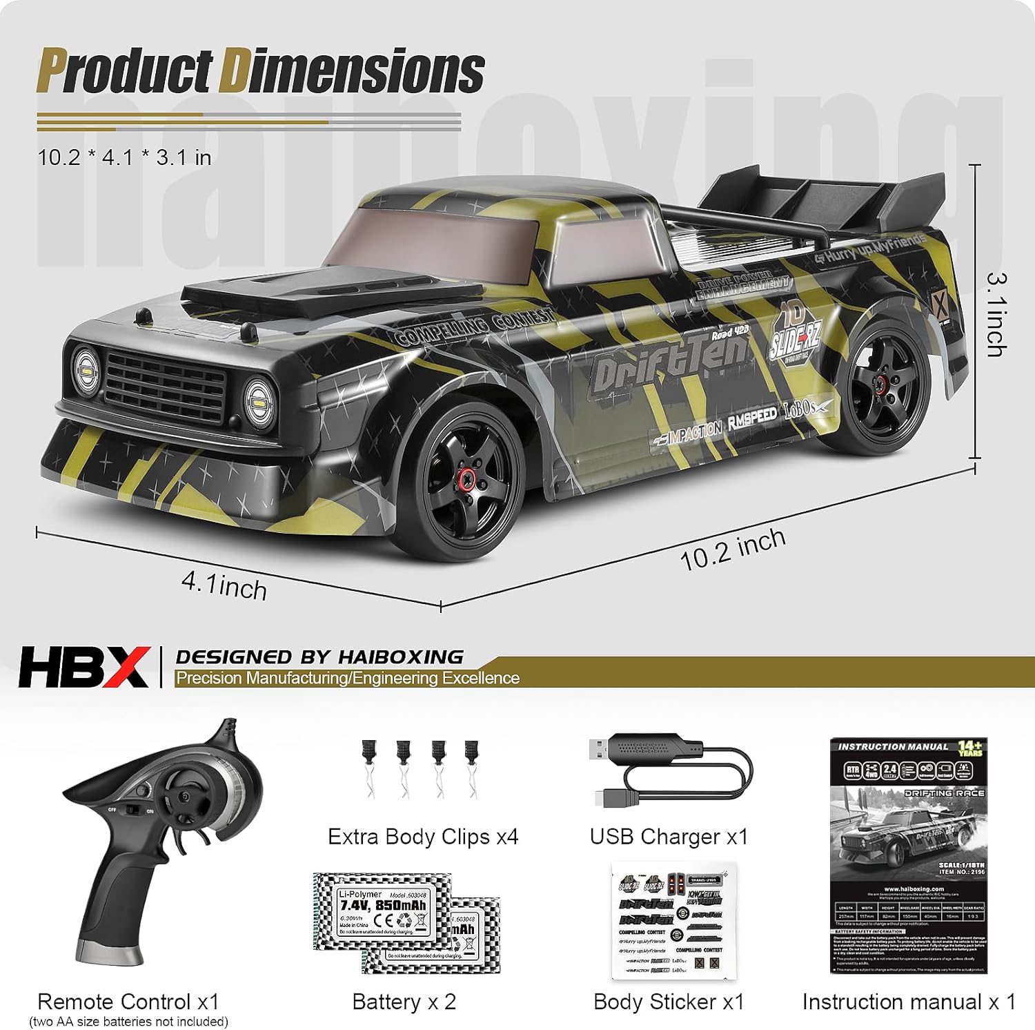 HAIBOXING 2196 1/18 Brushed RC Drift Car – Haiboxing