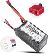 HAIBOXING Brushless RC Cars 3S Polymer Lithium-ion battery HPY 133465,1/16th 1/12 Scale Spare Parts 11.1V, 2200mAh, 24.42Wh RC Truck Upgraded Batteries Apply to 2997A & 3100A(11122S)