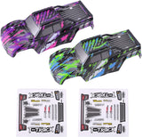 HAIBOXING Brushless RC Cars Spare Parts, 1/18 Car Body Shell 2pcs Green and Purple Apply to 18859A,2022 New Versions with The Body Roof Cage M2005 (M2001 & M2002)