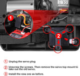 HAIBOXING 1/16TH Scale RC Car Spare Parts 3-Wire Servo for Brushless Version and Servo Saver Assembly Apply to 16890A(M16109 & M16021)