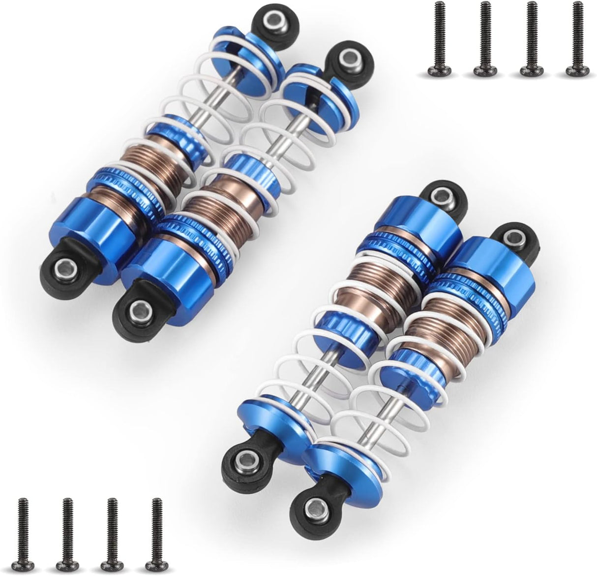 HAIBOXING RC Cars Spare Parts Aluminum Capped Oil Filled Shocks 4pcs Apply to 2021 New Version 18858 & 18859 &18859A M1882